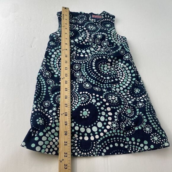 Vineyard Vines Dress Girls Size 5 Blue and Green Sleeveless Lined Summer Preppy - Picture 4 of 12